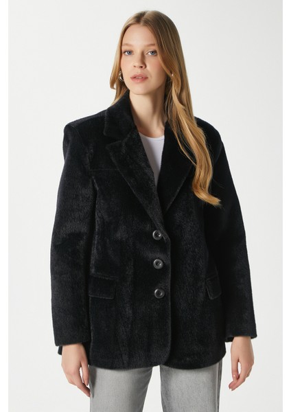 Kadın Tylor Siyah Suni Kürk Ceket fırsatları
