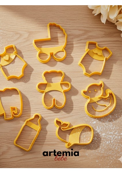 8’li Bebek Temalı Kurabiye Kalıbı Seti | Doğum & Hastane Karşılama | Baby Shower Kurabiye Kalıbı modelleri