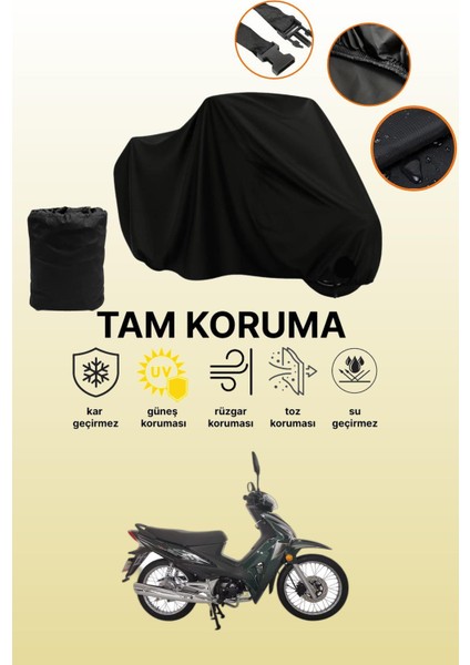 Siyah Honda Wing-Go Uyumlu Motor Branda, Koruyucu Örtü, Motosiklet Brandası