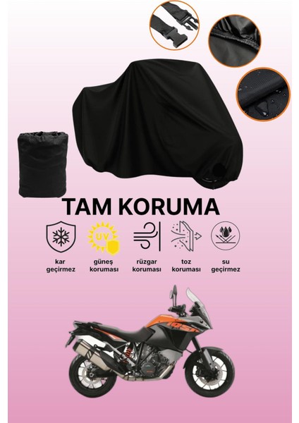 Siyah Ktm 1050 Adventure Uyumlu Motor Branda, Koruyucu Örtü, Motosiklet Brandası