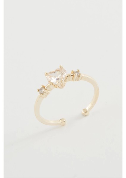 Kalp Zirkon Taşlı Yüzük