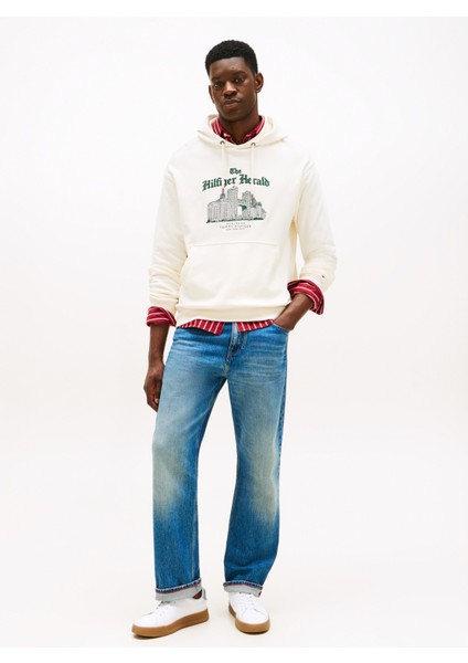 Kapüşon Yaka Sarı Erkek Sweatshırt MW0MW40066Z00_HERALD Skylıne Hoody fırsatları