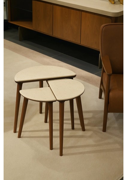 Idek Home 3'lü Zigon Sehpa %100 Mdf Roma Model