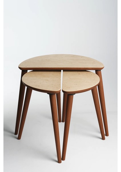 Idek Home 3'lü Zigon Sehpa %100 Mdf Roma Model fiyatları