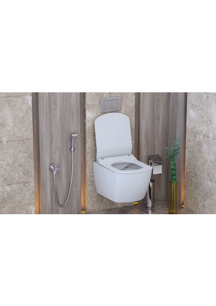 Consolatus El Tahareti– Krom | Paslanmaz Çelik Hortumlu | Duvar Askılı | Shut-Off indirimleri