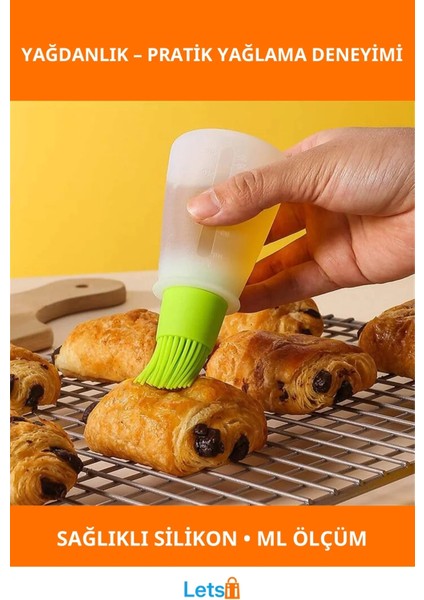 Silikon Ucu Fırçalı Yağdanlık Şişesi Hassas Ölçüm ve Kolay Uygulama