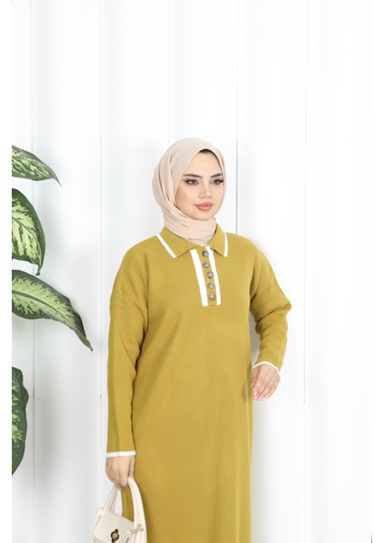 Polo Yaka Triko Elbise modelleri