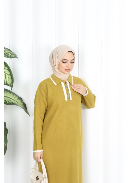 Polo Yaka Triko Elbise fırsatları