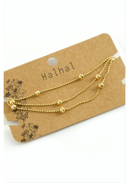 Üç Zincirli Lüks Çelik Halhal