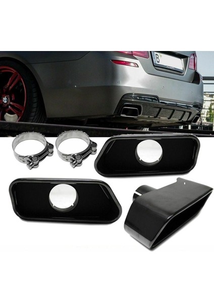 Bmw F10 550 Egzoz Ucu Sağ Sol Takım Siyah 2011 / 2016