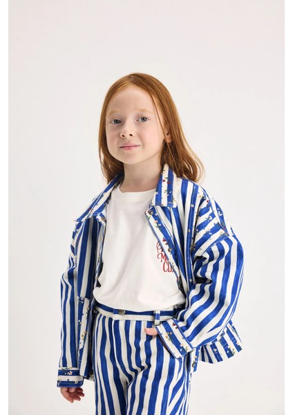 Finn Çiçekli - Çizgili Mini Ceket fırsatları