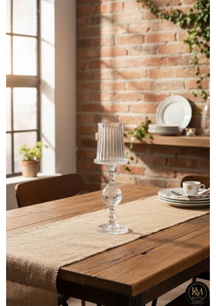 El Yapımı Kristal Vintage Dekoratif Mumluk