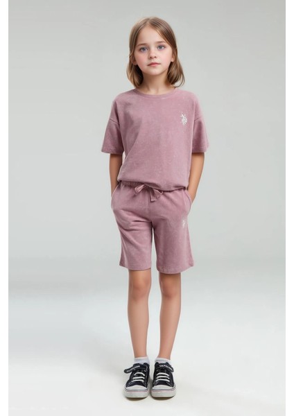 Kız Çocuk Giyim %100 Pamuklu T-Shirt & Şort Ikili Set US01.LL.01.P4.O022