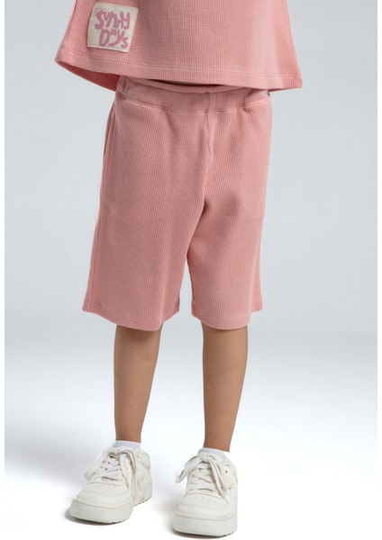 Kız Çocuk Giyim %100 Pamuklu Retro Pembe Oversize T-Shirt & Şort Ikili Takım LL.P01.O2.L01.011 indirimleri