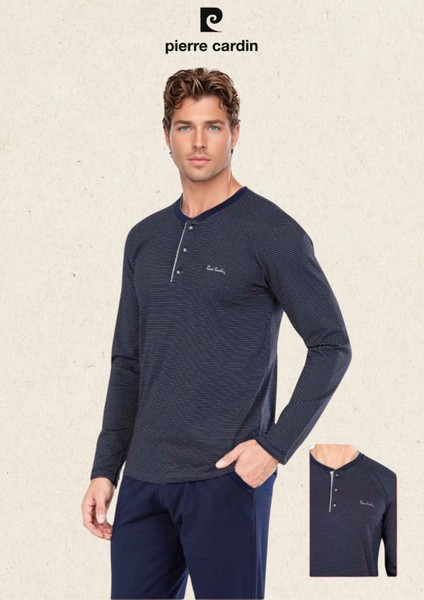 Erkek Giyim Pamuklu & Kutulu Uzun Kol Pijama Takımı L1.PC.5656.001