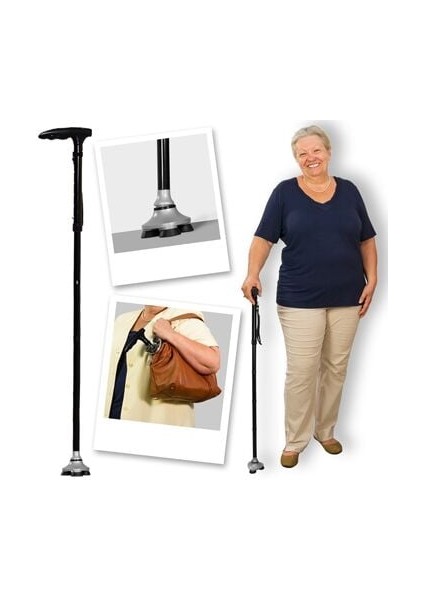 Trusty Cane Güvenilir Katlanabilir Işıklı Baston modelleri