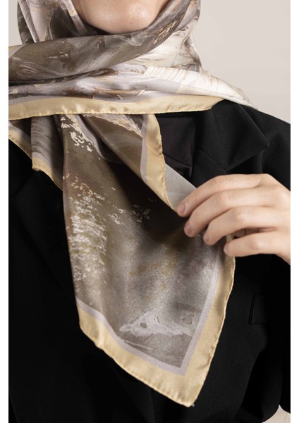 Dijital Kristal Desenli Eşarp 95x95 – Pastel Desen-3 fırsatları