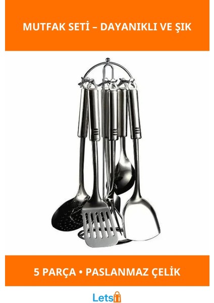 Paslanmaz Çelik Dayanıklı Mutfak Gereçleri Seti