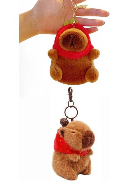 Kapibara Çilek Anahtarlık Çilekli Kapibara