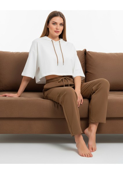 Düz Paça Eşofman Altı Hardal 3011 fırsatları