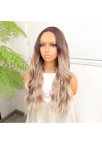 Kumral Beyaz Platin Ombre ve Röfleli Tül Peruk indirimleri