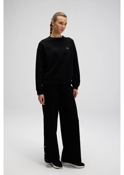 Pamuklu Relaxed Fit Normal Bel Bol Paça Eşofman Altı Bayan Eşofman Altı EF543