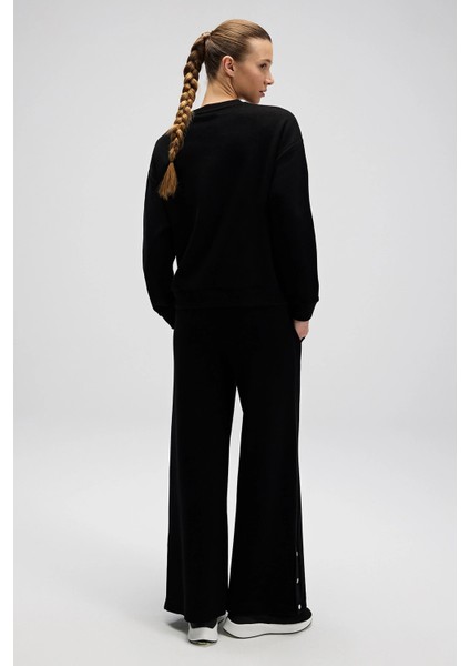 Pamuklu Relaxed Fit Normal Bel Bol Paça Eşofman Altı Bayan Eşofman Altı EF543 fırsatları