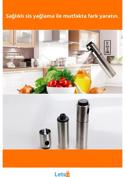 Paslanmaz Çelik 100 ml Sprey Yağdanlık ve Sirkelik fiyatları