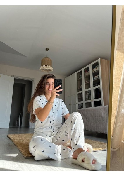 Süprem Yıldızlı Kadın Pijama Takımı