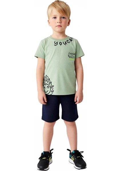 Erkek Çocuk Rahat Pamuklu Baskılı Yazlık Takım Kaliteli Şık Rahat Günlük fırsatları