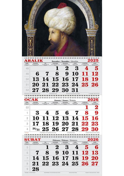 2026 Yılı Gemici Takvimi-Fatih Sultan Mehmet