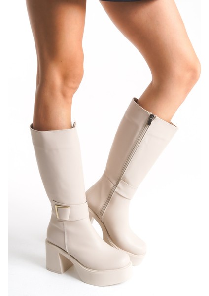 Kadın Aksesuarlı Kalın Taban & Topuklu Çizme 914311-Z modelleri