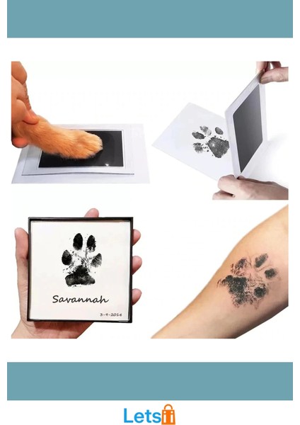 Bebek El Ayak Izi Fotoğraf Çerçevesi Mürekkepsiz Baskı Kiti ile Güvenli Anı Saklama Seti modelleri