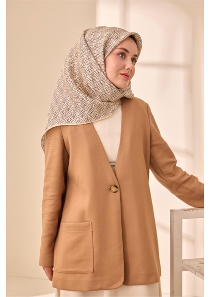 Twill Ipek Eşarp - 11479-32 Pudra