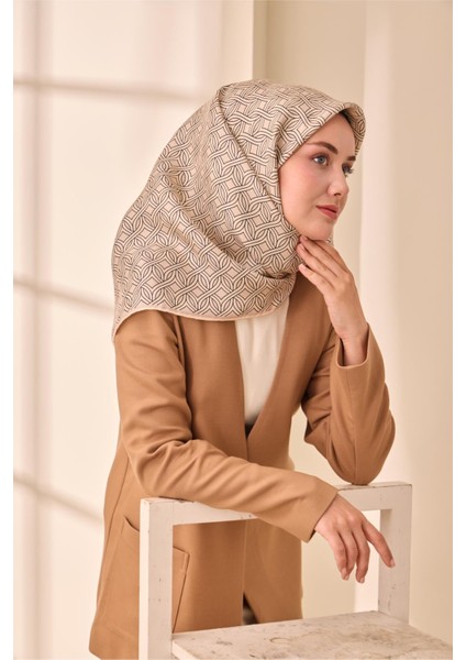 Twill Ipek Eşarp - 11479-32 Pudra fırsatları