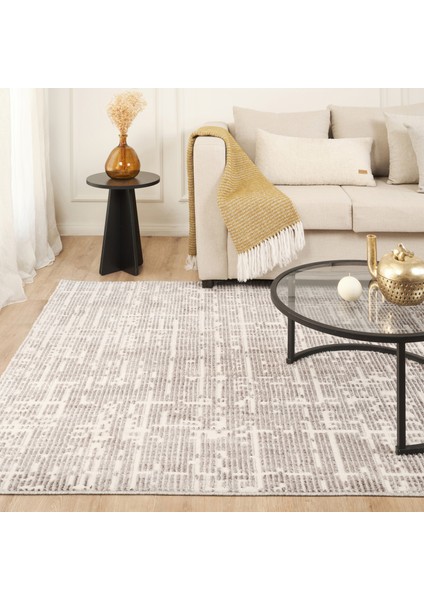 7/24 Iskandinav Sten Gri Salon Mutfak Halısı Yolluk