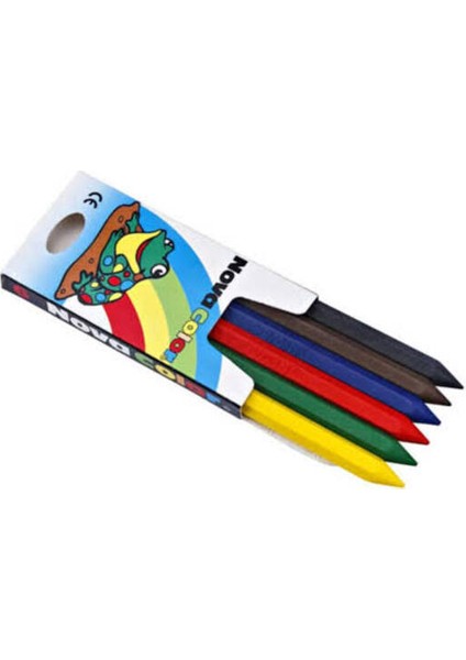 6 Renk Kısa Boya Kalemi Çok Renkli