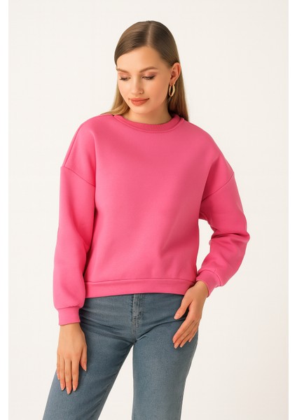 Üç Iplik Sıfır Yaka Kadın Sweat fiyatları