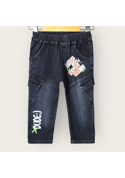 Erkek Çocuk Pantolon Yan Cepli Siyah Denim fiyatları