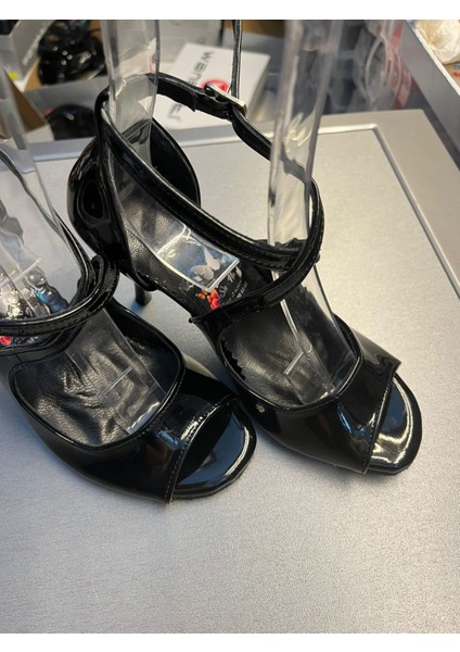 Simsiyah Rugan Yandan Çiftbağlı Model 8,5 cm 13 Pont Tango, Dans ve Abiye Ayakkabısı fiyatları
