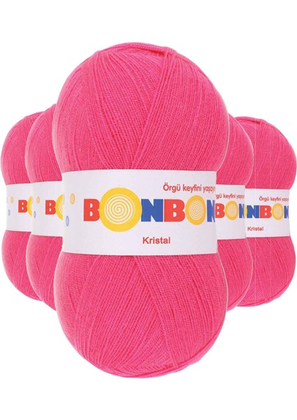 5 Adet Kristal El Örgü Lif Ipi Orkide Pembe 98319