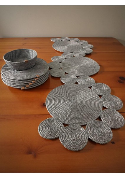 Jüt, Hasır, Dekoratif Masa Örtüsü, Runner, Amerikan Servis, Sehpa Örtüsü Set fiyatları