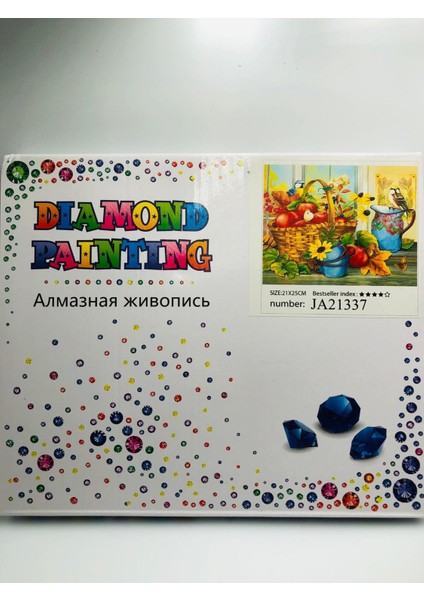 21X25 Çocuklar Için Boncuklu Taşlı Mozaik Elmas Boyama Goblen Pano Tablo Resim Boncuk Puzzle Diamond Painting