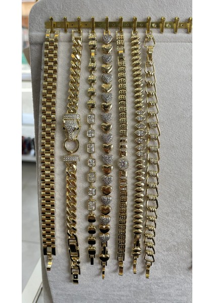 Xuping 14K Gold Renginde Geçmeli Model Taş Detaylı Kararmaz Kadın Bileklik fiyatları