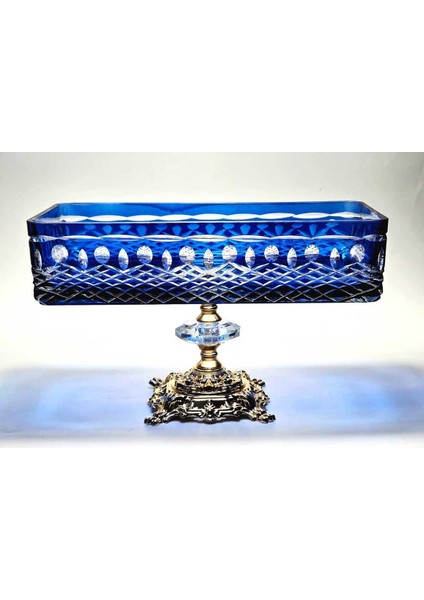 El Yapımı Kristal Royal Desenli Baton Dekoratif Sunumluk Sofra Sunum Kasesi fiyatları