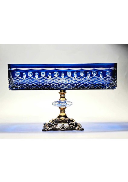 El Yapımı Kristal Royal Desenli Baton Dekoratif Sunumluk Sofra Sunum Kasesi modelleri
