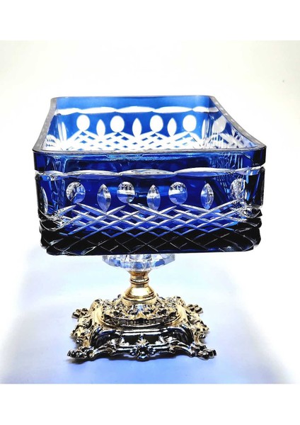 El Yapımı Kristal Royal Desenli Baton Dekoratif Sunumluk Sofra Sunum Kasesi fırsatları