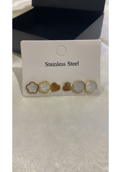 Çelik Altın Kaplama Çoklu Küpe fiyatları