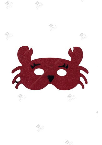 Yengeç Maske Kaliteli Keçe Hayvan Figürlü Maske