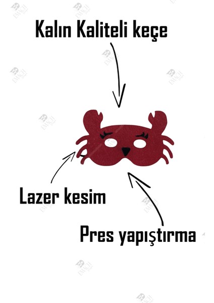 Yengeç Maske Kaliteli Keçe Hayvan Figürlü Maske fırsatları